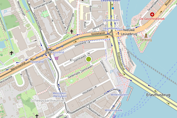 Ambulance-melding op Gedempte Zalmhaven, Rotterdam op 15 juni, kaart-overzicht
