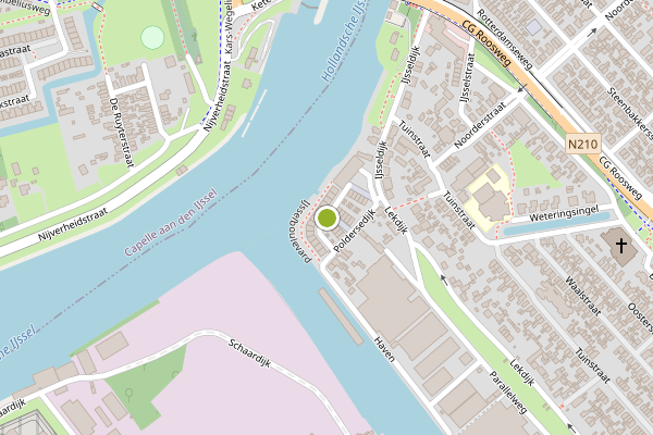 Ambulance-melding op Onder de Linden, Krimpen aan den IJssel op 16 juni, kaart-overzicht