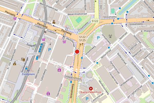 Brandweer-melding op Strevelsweg, Rotterdam op 16 juni, kaart-overzicht