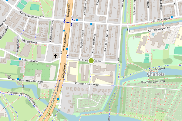 Ambulance-melding op Roerdomplaan, Rotterdam op 16 juni, kaart-overzicht