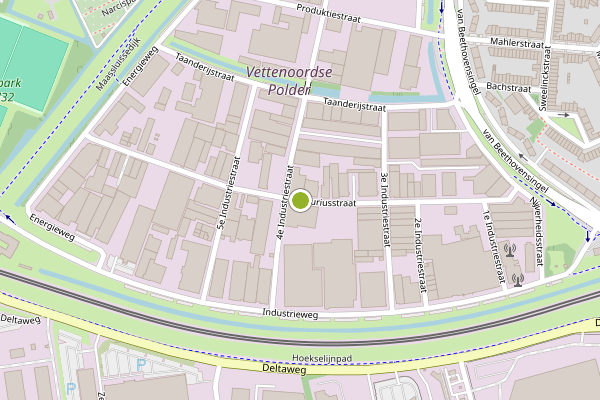 Ambulance-melding op Mercuriusstraat, Vlaardingen op 16 juni, kaart-overzicht