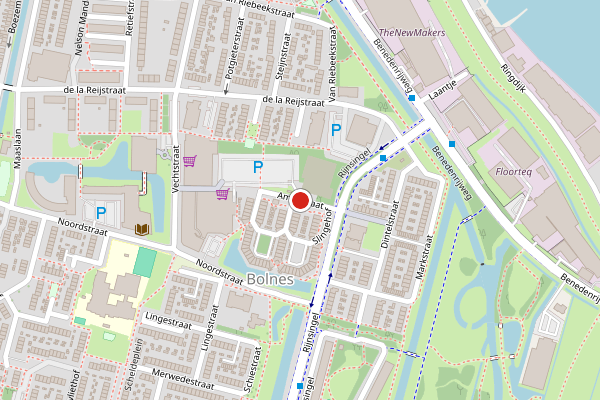 Brandweer-melding op Amerstraat, Ridderkerk op 16 juni, kaart-overzicht
