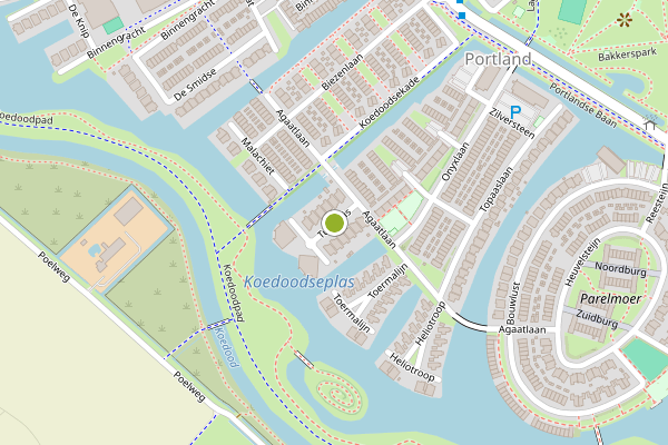 Ambulance-melding op Turkoois, Rhoon op 4 mei, kaart-overzicht