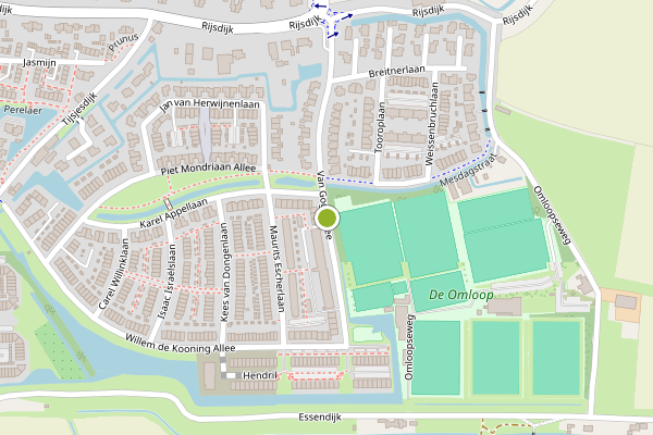 Ambulance-melding op Van Gogh Allee, Rhoon op 4 mei, kaart-overzicht
