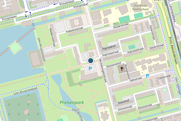 Politie-melding op Bramanteplein, Rotterdam op 16 juni, kaart-overzicht