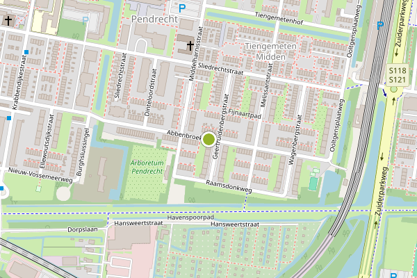 Ambulance-melding op Abbenbroekweg, Rotterdam op 16 juni, kaart-overzicht