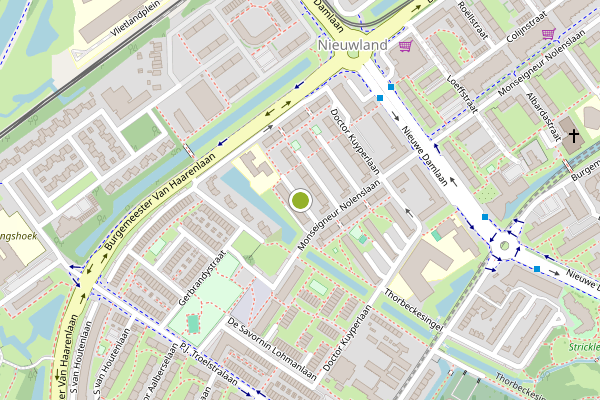 Ambulance-melding op W H Vliegenstraat, Schiedam op 16 juni, kaart-overzicht