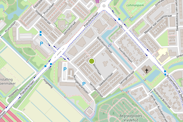 Ambulance-melding op Meidoornlaan, Ridderkerk op 16 juni, kaart-overzicht