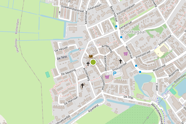 Ambulance-melding op Dorpsstraat, Poortugaal op 17 juni, kaart-overzicht