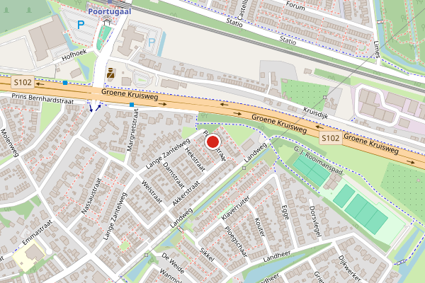 Brandweer-melding op Polderstraat, Poortugaal op 16 juni, kaart-overzicht