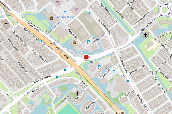 Brandweer-melding op Nieuwe Tiendweg, Krimpen aan den IJssel op 17 juni, kaart-overzicht
