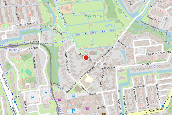 Brandweer-melding op Noordeinde, Schiedam op 4 mei, kaart-overzicht
