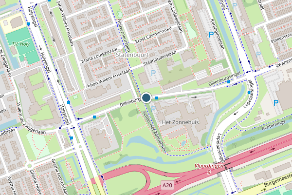 Politie-melding op Dillenburgsingel, Vlaardingen op 4 mei, kaart-overzicht