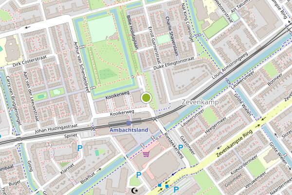 Ambulance-melding op Kooikerweg, Rotterdam op 17 juni, kaart-overzicht