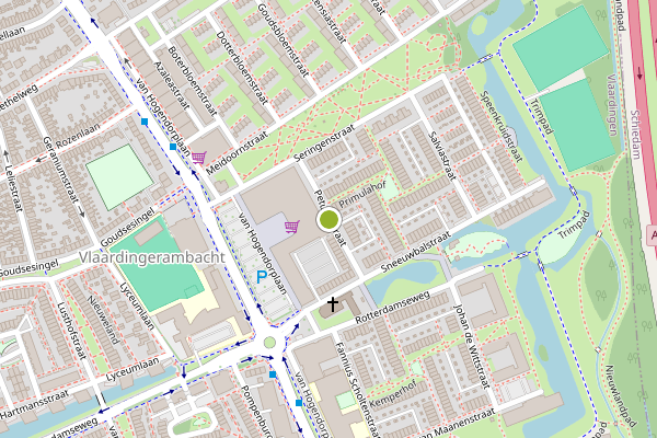 Ambulance-melding op Petuniastraat, Vlaardingen op 16 juni, kaart-overzicht