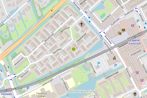 Ambulance-melding op Merellaan, Capelle aan den IJssel op 17 juni, kaart-overzicht