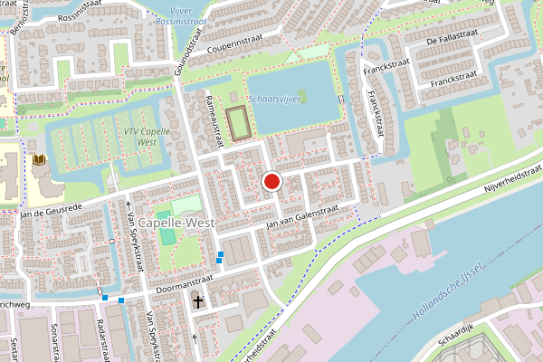 Brandweer-melding op Olivier van Noortstraat, Capelle aan den IJssel op 16 juni, kaart-overzicht
