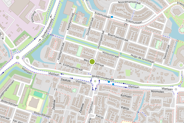 Ambulance-melding op Westerdijkstraat, Ridderkerk op 16 juni, kaart-overzicht
