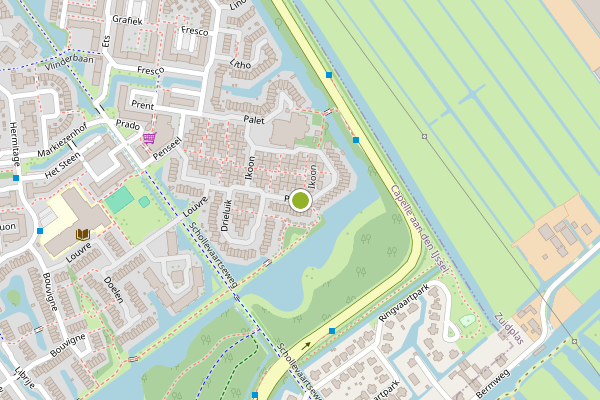 Ambulance-melding op Pastel, Capelle aan den IJssel op 4 mei, kaart-overzicht