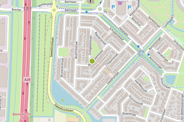 Ambulance-melding op Bartokplantsoen, Barendrecht op 4 mei, kaart-overzicht
