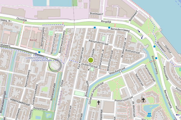 Ambulance-melding op Boezemkade, Ridderkerk op 4 mei, kaart-overzicht