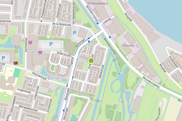 Ambulance-melding op Dintelstraat, Ridderkerk op 4 mei, kaart-overzicht