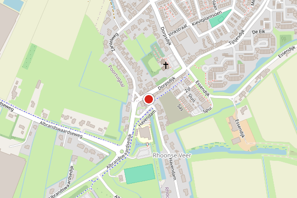 Brandweer-melding op Havendam, Rhoon op 17 juni, kaart-overzicht