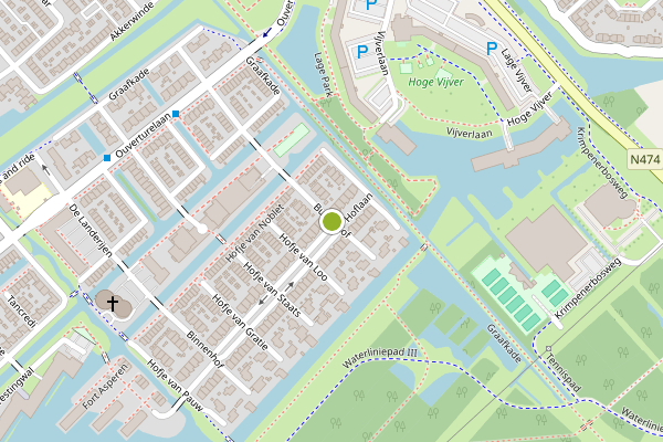 Ambulance-melding op Buitenhof, Krimpen aan den IJssel op 17 juni, kaart-overzicht
