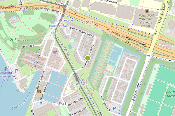 Ambulance-melding op Herman Bavinckstraat, Rotterdam op 18 juni, kaart-overzicht