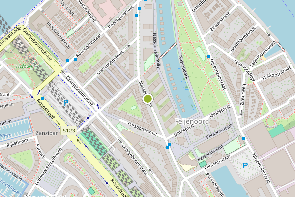 Ambulance-melding op Nassauhaven, Rotterdam op 18 juni, kaart-overzicht