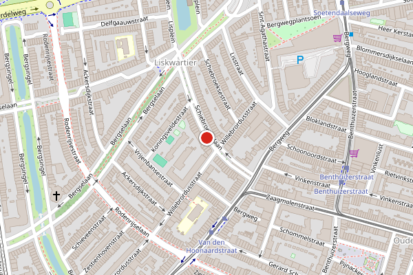 Brandweer-melding op Schiebroekselaan, Rotterdam op 18 juni, kaart-overzicht