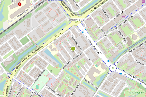 Ambulance-melding op Van Karnebeekstraat, Schiedam op 17 juni, kaart-overzicht