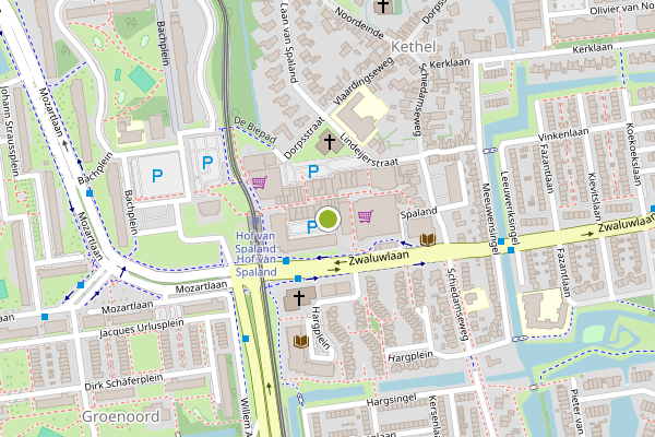 Ambulance-melding op Hof van Spaland, Schiedam op 17 juni, kaart-overzicht