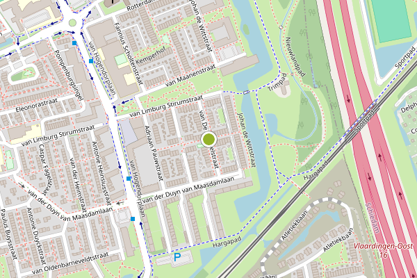 Ambulance-melding op van De Spiegelstraat, Vlaardingen op 18 juni, kaart-overzicht