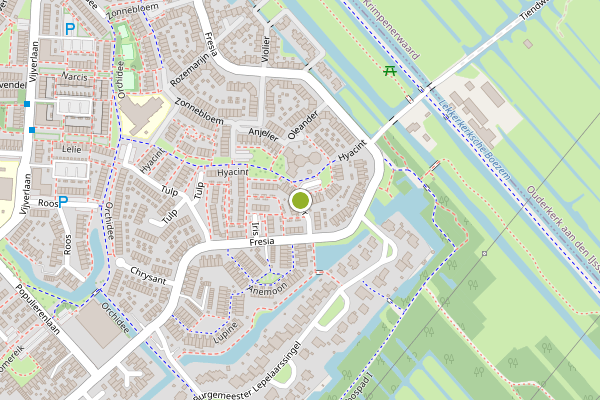 Ambulance-melding op Aster, Krimpen aan den IJssel op 18 juni, kaart-overzicht