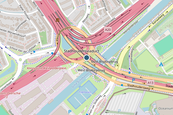 Politie-melding op Kp Kleinpolderplein, Rotterdam op 18 juni, kaart-overzicht