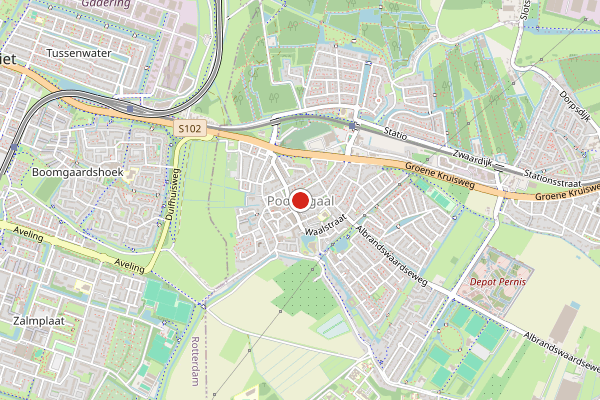 Brandweer-melding op Poortugaal op 18 juni, kaart-overzicht