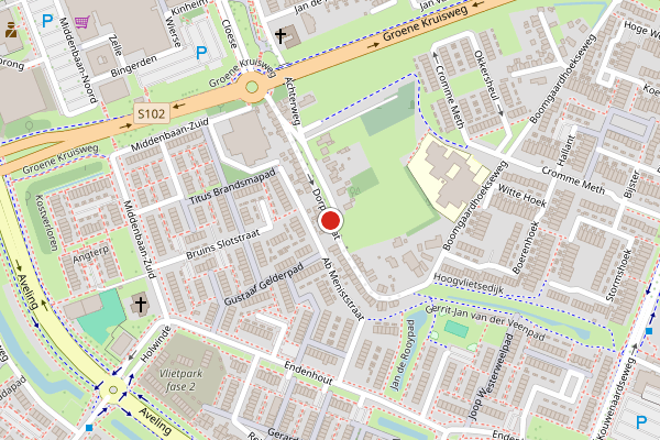 Brandweer-melding op Overschiese Dorpsstraat, Rotterdam op 19 juni, kaart-overzicht