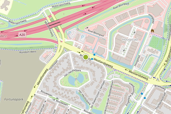 Ambulance-melding op Broekweg, Vlaardingen op 18 juni, kaart-overzicht