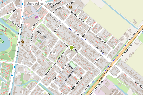 Ambulance-melding op Laan der Vrijheid, Bergschenhoek op 18 juni, kaart-overzicht