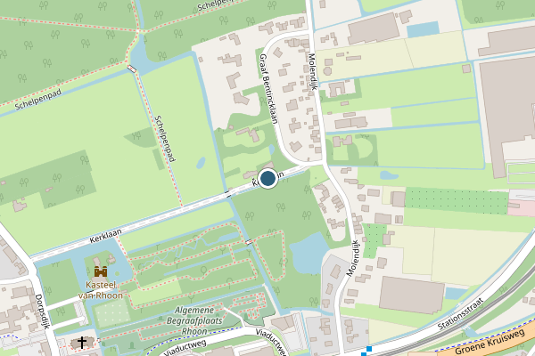 Politie-melding op Kerklaan, Rhoon op 19 juni, kaart-overzicht