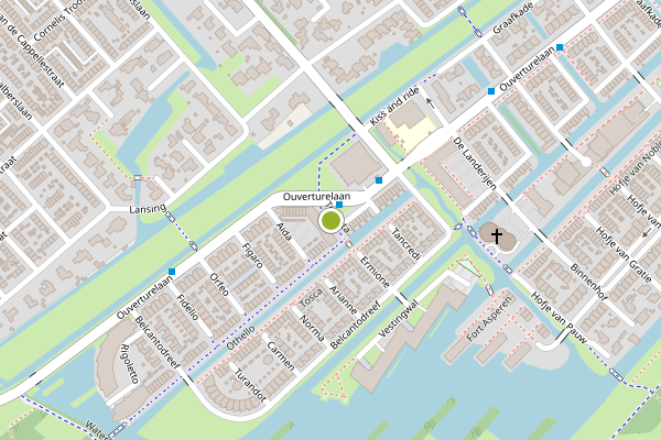 Ambulance-melding op Traviata, Krimpen aan den IJssel op 19 juni, kaart-overzicht