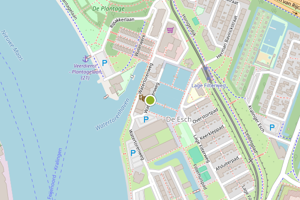 Ambulance-melding op Watertorenweg, Rotterdam op 20 juni, kaart-overzicht