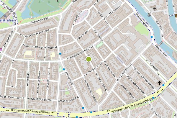 Ambulance-melding op Huysmansstraat, Schiedam op 20 juni, kaart-overzicht