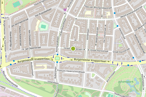 Ambulance-melding op Graaf Florisstraat, Schiedam op 19 juni, kaart-overzicht