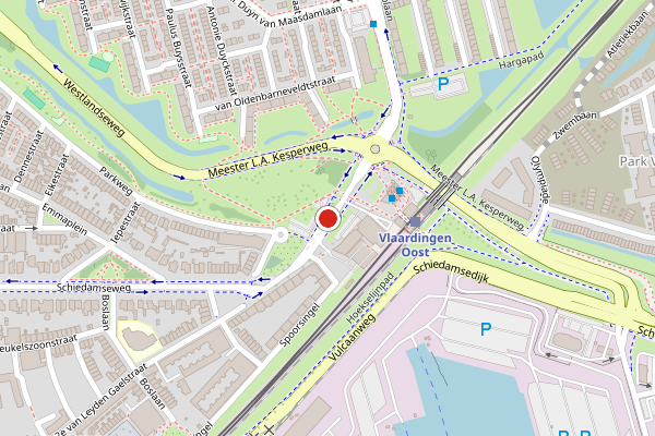 Brandweer-melding op Burgemeester Van Lierplein, Vlaardingen op 19 juni, kaart-overzicht