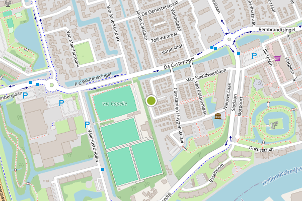 Ambulance-melding op P C Hooftstraat, Capelle aan den IJssel op 19 juni, kaart-overzicht
