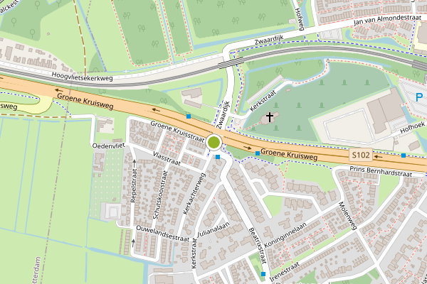 Ambulance-melding op Kerkachterweg, Poortugaal op 5 mei, kaart-overzicht