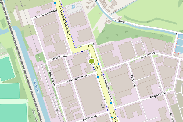Ambulance-melding op 's-Gravelandseweg, Schiedam op 20 juni, kaart-overzicht