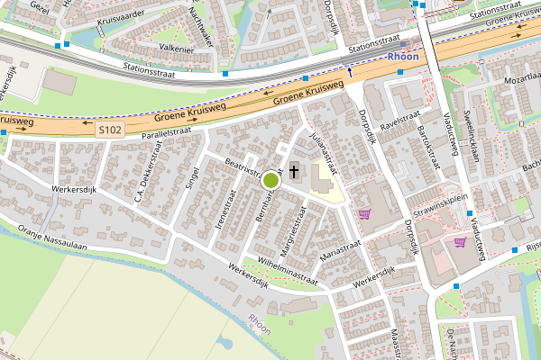 Ambulance-melding op Beatrixstraat, Rhoon op 20 juni, kaart-overzicht